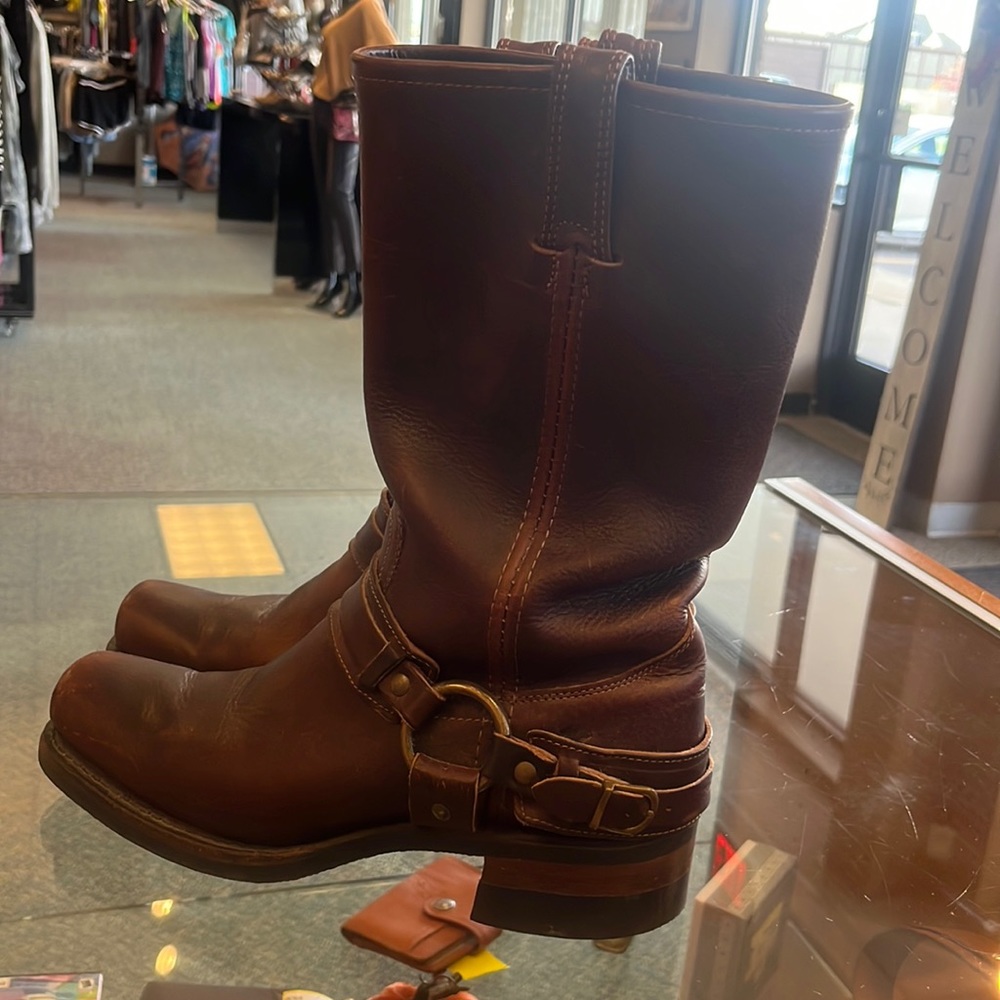 Womens Frye Leather Cowboy Boots Size 9